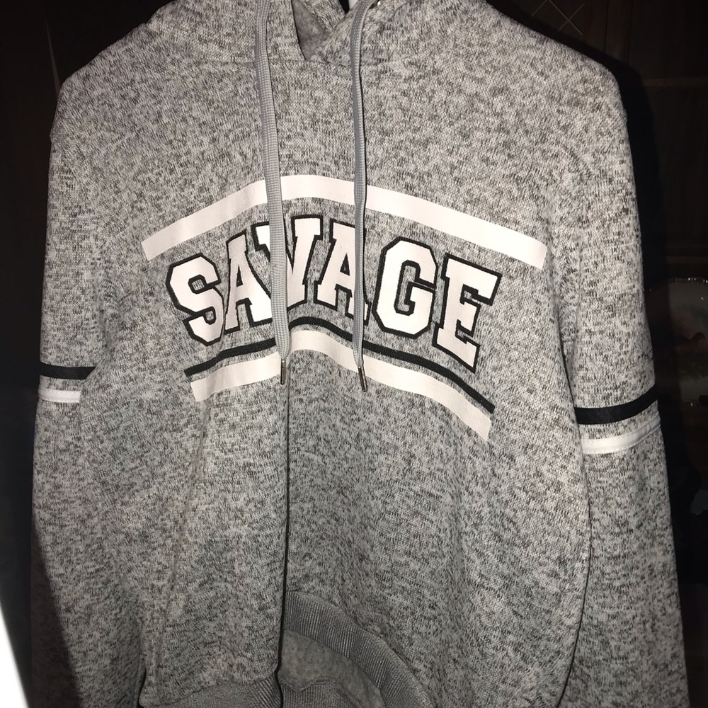 grey hoodie